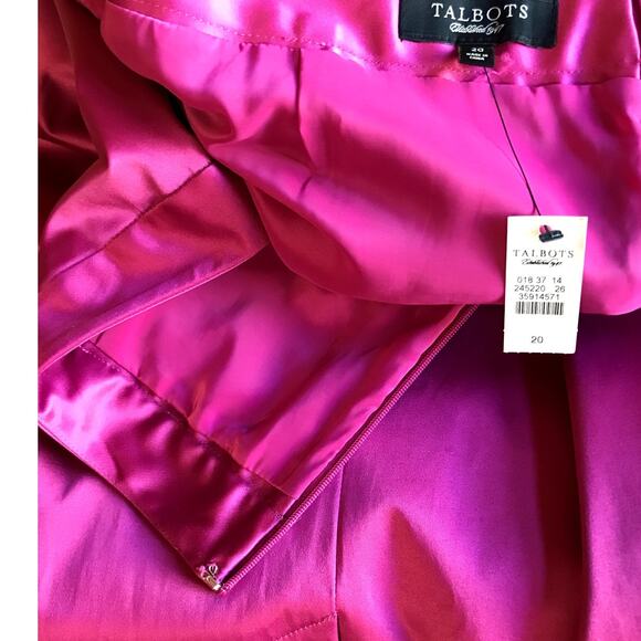 Talbots Fuschia Raspberry Satin Sheen Maxi Skirt size 20 NWT - Read Description - Picture 11 of 11